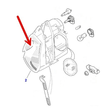 Headlamp Lens Only, RH Passenger Side  LJA4650AA