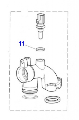 SEALING WASHER FOR COOLANT TEMPERATURE SENSOR IN WATER BYPASS PIPE AJ811945