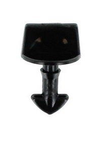 TURNBUCKLE STUD, BLACK FASTENER SECURES HEADLAMP ACCESS PANEL AND LOWER BATTERY COVER IN TRUNK  BCC3