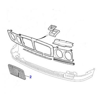 USED GRILL VANE INSERT, LEFT SIDE  BEC14243