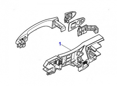 FRONT DOOR HANDLE HOUSING LEFT OUTER  C2C35773