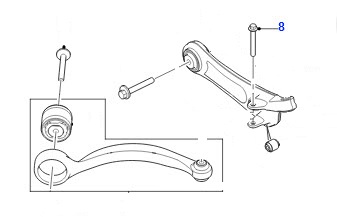 BOLT LOWER FRONT CONTROL ARM T4N3679