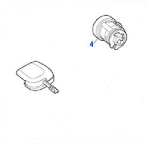 USED IGNITION LOCK BARREL WITH KEY  C2S40489