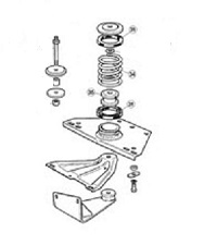 MOUNT KIT, TRANSMISSION SPRING, BUSHING, & CUPS  C45902