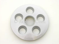 HUB CAP, WITH 5 LUGNUT HOLES, SILVER SATIN FINISH  CAC6438X