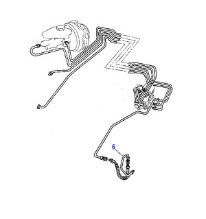 USED BRAKE PIPE, HOSE TO CALIPER, LEFT FRONT  CCC2617