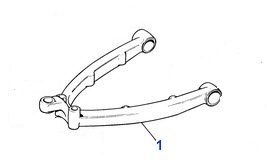 USED LOWER CONTROL ARM, LEFT FRONT CCC7455