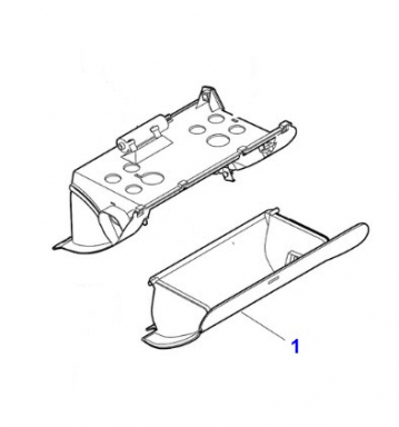 USED GLOVE BOX LID/BIN WITH LATCH  COLOR IVORY  GJA6022AFNED