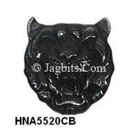 GRILLE BADGE, BLACK AND CHROME CAT FACE  HNA5520CB
