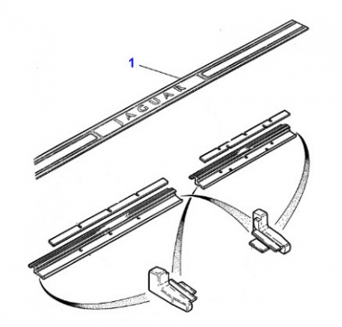 TREADPLATE INSERT, JAGUAR, FITS EITHER REAR DOOR  HXF6037BB