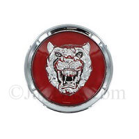 ROAD WHEEL BADGE, SILVER HEAD RED BACKGROUND  MJB6249AA