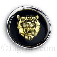 ROAD WHEEL BADGE, GOLD HEAD BLACK BACKGROUND  MNA6249FA