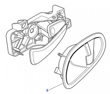BEZEL FOR LEFT INNER DOOR HANDLE FITS BOTH FRONT AND REAR COLOR SABLE  XR830381AEK